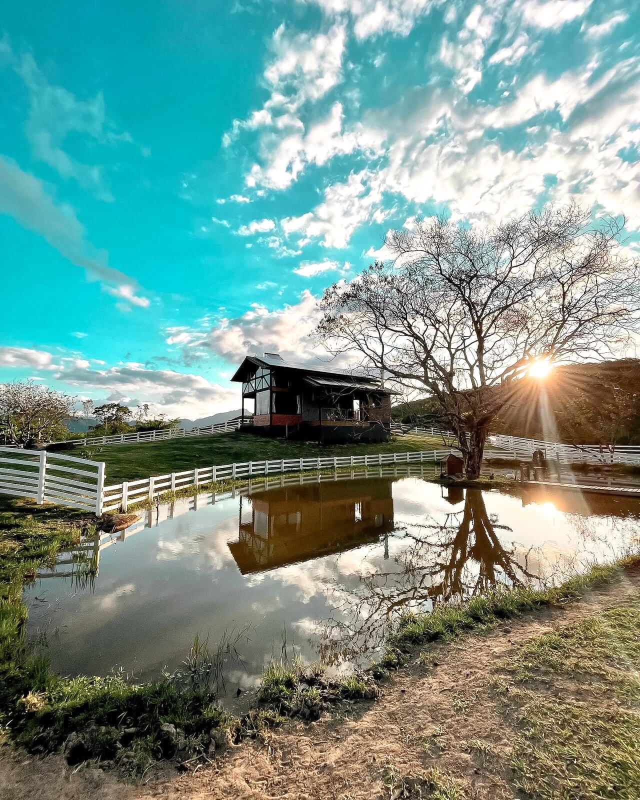 Cabana com lago para hospedagem